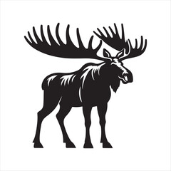 Moose silhouette vector