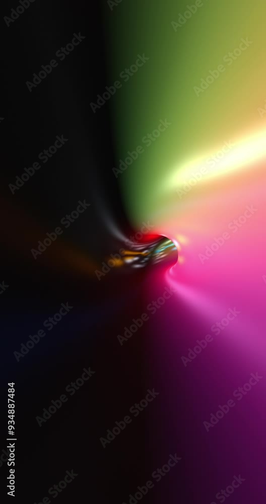 Poster loop colorful blurred tunnel light motion vertical background.