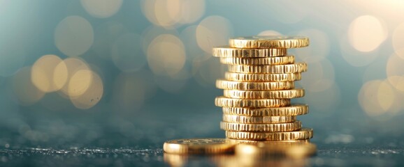 Profits highlighted with beautiful lighting and clear copy space text