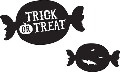 Obraz premium Candy of halloween. Trick or treat halloween. Vector Illustration.