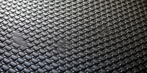 Close up view of black plastic material texture background with detailed patterns