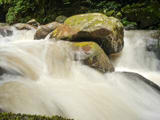 Spun Waterfall in Sapun Village, Boklua, Nan province, is a hidden paradise where crystal-clear...
