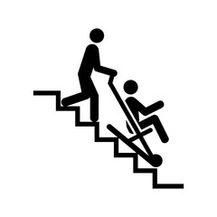 ISO emergency and first aid safety signs_evacuation chair symbol only