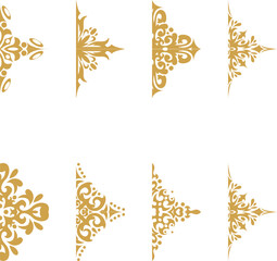 Vintage vector ornament set. Design element template