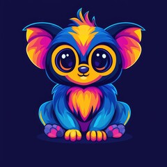 Fototapeta premium Colorful cartoon koala character illustration