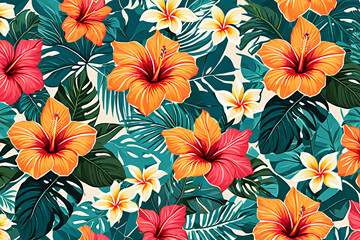 seamless background with flowers