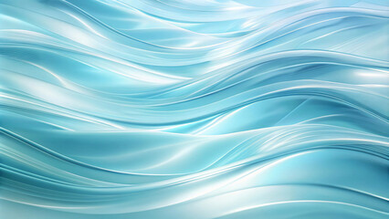 Fototapeta premium Abstract blue wave vector design with smooth flowing lines and soft light, ideal for wallpaper or backdrop
