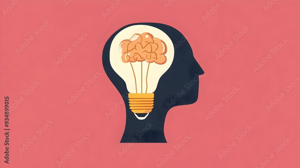 Poster creative mind in focus:a lightbulb symbolizing innovative thought and problem-solving skills. concep