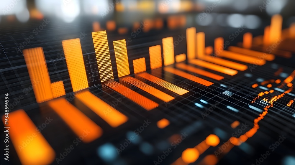 Poster detailed bar chart visualization of quarterly sales figures showcasing a sleek minimalist data visua