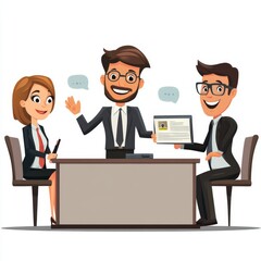 business, businessman, cartoon, people, vector, office