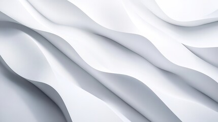 White Abstract Waves: A minimalist and modern design featuring smooth, flowing white waves, ideal for backgrounds and artistic compositions. 