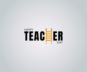 Happy Teacher's day creative concept vector illustration. Creative teacher's day education concept. design for banner, poster.