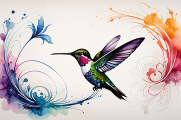 illustration of a peacock