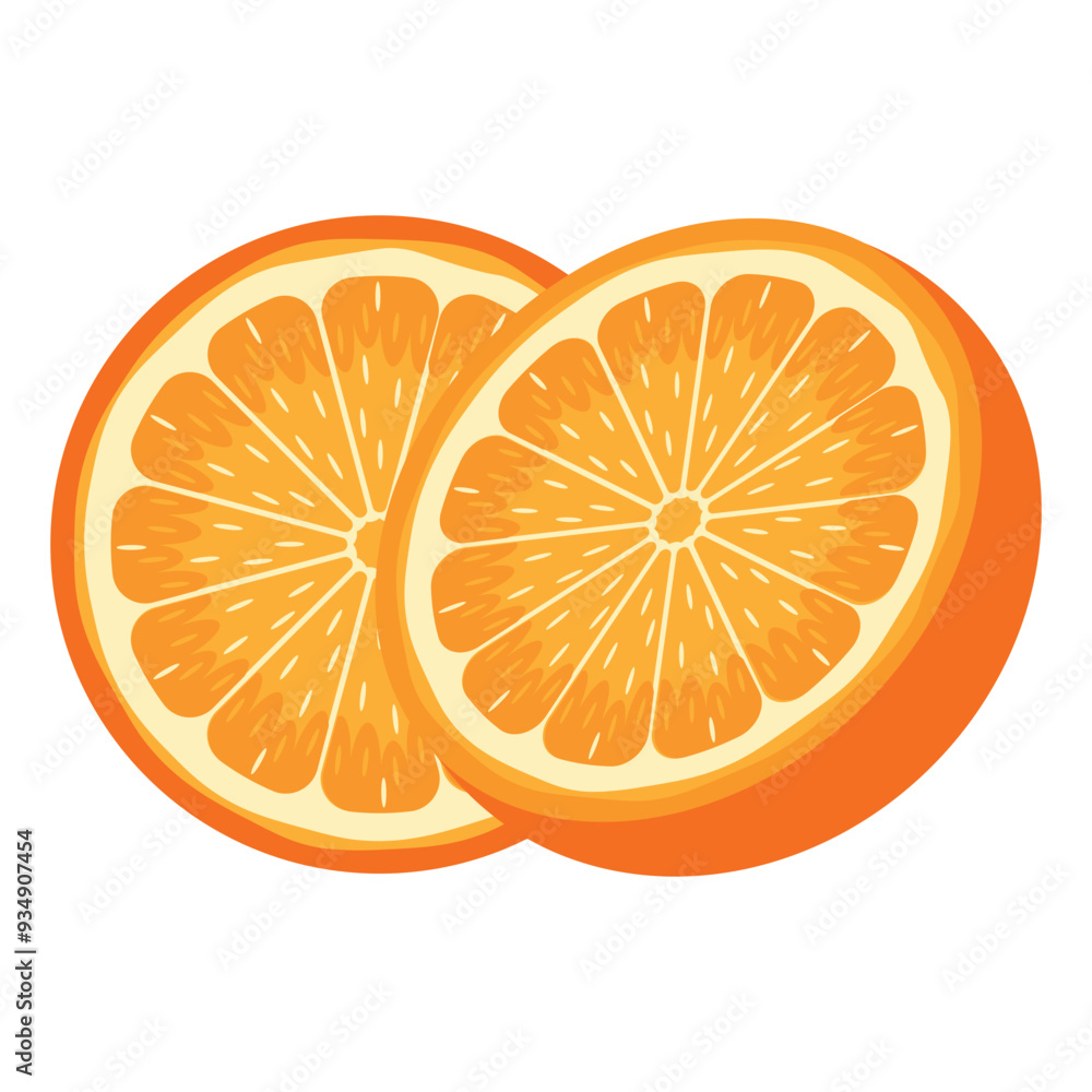 Poster orange fruits illustration