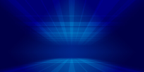 Fototapeta premium geometric grid pattern dark blue and gradient background. perspective pattern. light reflection