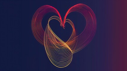 Heart. Abstract love symbol. Continuous line art drawing vector illustration