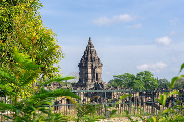 Ruins of Prambanan temple or Candi Prambanan in Yogyakarta Indonesia. UNESCO heritage and tourism place to go