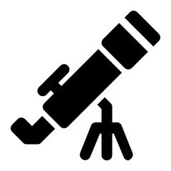 telescope, spyglass, binoculars, astronomy, observatory, exploration glyph or solid icon