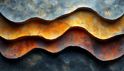 Fototapeta premium Rusty metal roof tile on old building feature generated by AI
