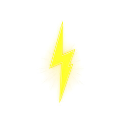 Lightning bolt cartoon icon illustration on white background. Generative AI