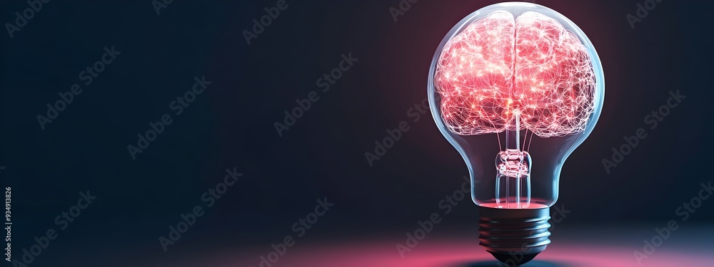 Aufkleber illuminating the mind:unleashing business intelligence through innovative synergy - a striking 3d vi