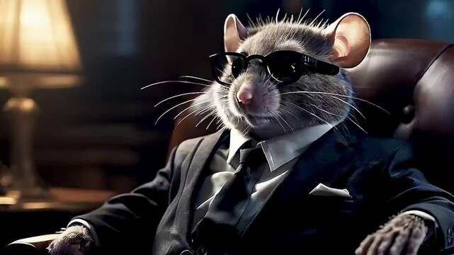 a rat in a suit