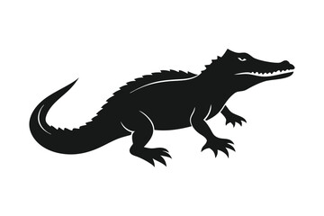 Fototapeta premium alligator silhouette image vector Design