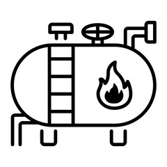 Propane tank line style icon 