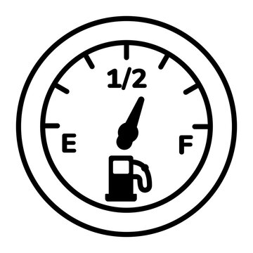 recommend clip art: Fuel gauge linear style icon 