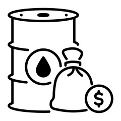 Fuel price icon in line style 