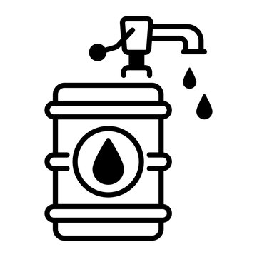 recommend clip art: Pump barrel icon in outline style