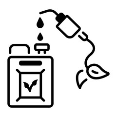 Biofuel icon designed in line style 