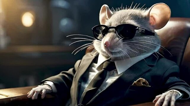 a rat in a suit