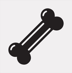 bone icon Vector silhouette illustration icon on a white background