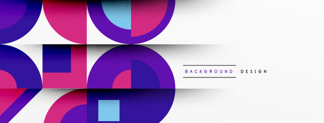 Modern geometrical abstract background - circles. Business or technology presentation design