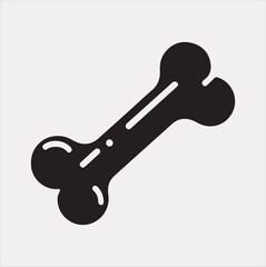 bone icon Vector silhouette illustration icon on a white background