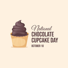 vector graphic of National Chocolate Cupcake Day ideal for National Chocolate Cupcake Day celebration.