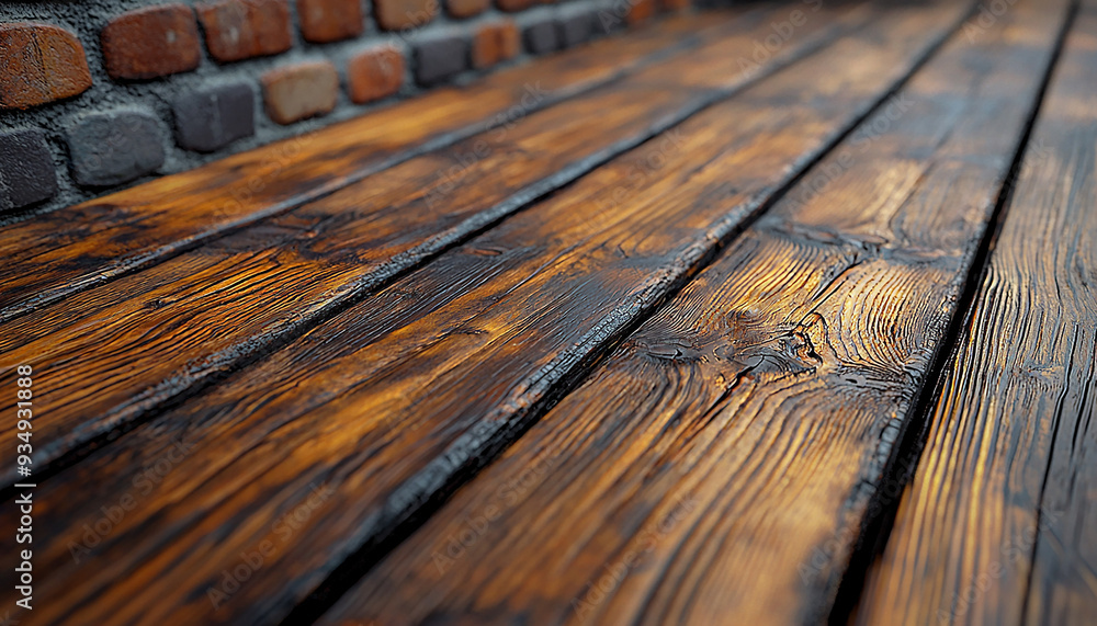 Poster old plank wall with rustic pattern in nature generated by ai