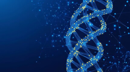 Molecular biology, interwoven DNA helix, vivid hues, flat design illustration