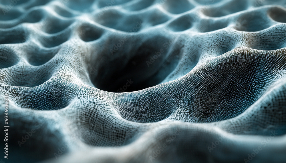 Poster smooth sand dune ripples in underwater wave pattern generated by ai