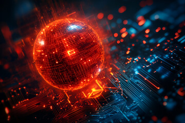 Digital world breaking news studio Background for news report and breaking news on world live report