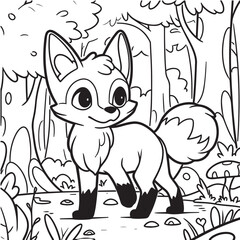 Cute Fox in a Forest