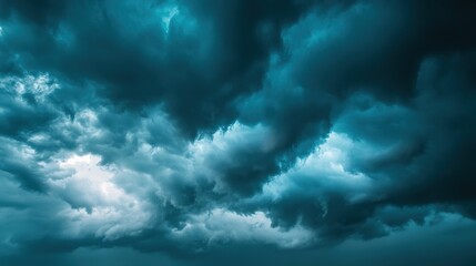 Dark, stormy clouds gathering during a rainy season, capturing the dramatic and intense weather