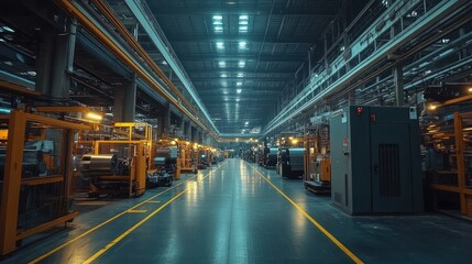 A wide-angle view of the manufacturing industry at work, featuring large-scale production facilities and cutting-edge machinery.