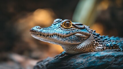 Fototapeta premium Close-up of a Crocodile's Face