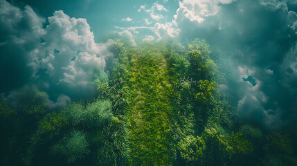 Naklejka premium green field