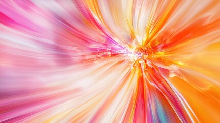 Obraz premium Abstract Light Tunnel: A vibrant, swirling vortex of color draws the eye inward, evoking a sense of movement, energy, and the unknown. 