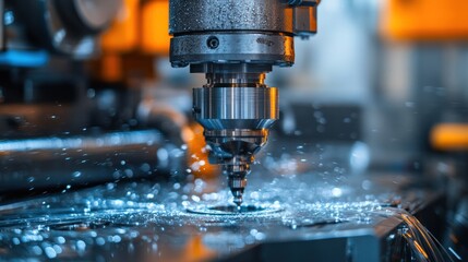 Industrial-grade machines performing precise metal cutting, a crucial step in many manufacturing processes.