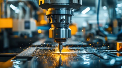 State-of-the-art manufacturing processes featuring advanced machinery and innovative techniques in a high-tech facility.