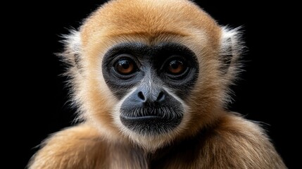 Obraz premium Close-up Portrait of a Young Gibbon